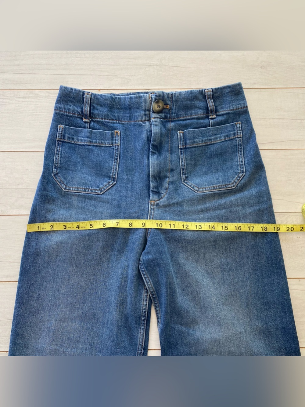 Pilcro Anthropologie
The Skipper Square Pocket Jeans Sz 28 Blue Wash - Picture 10 of 10